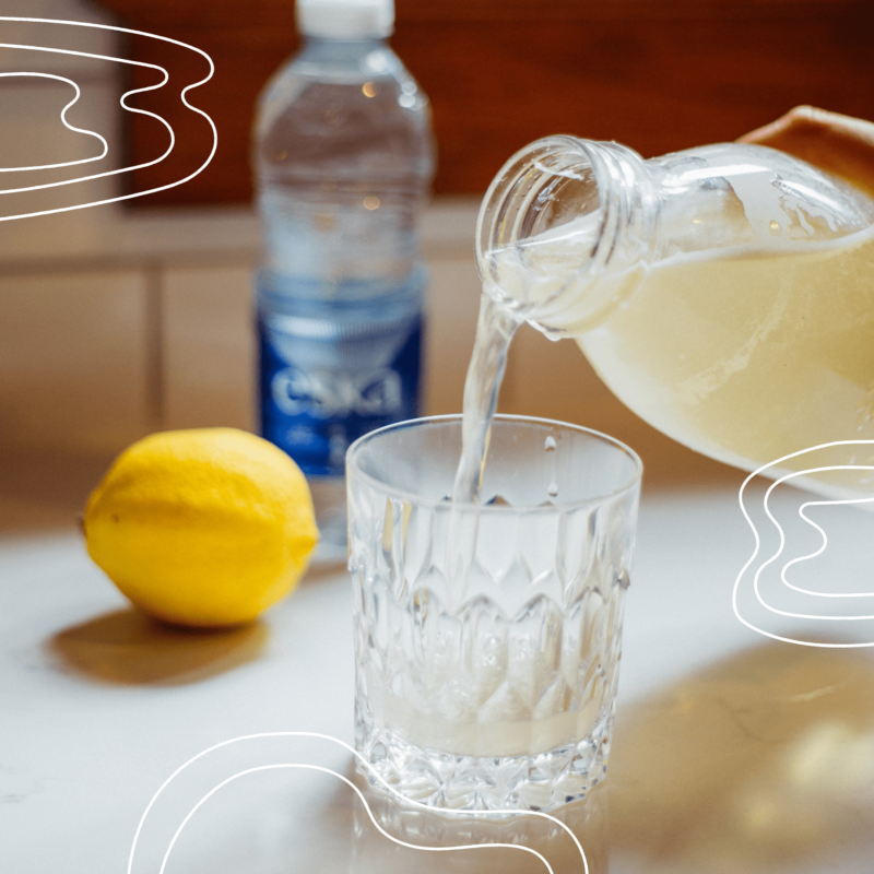 limonade avec de l'eau eska et du citron